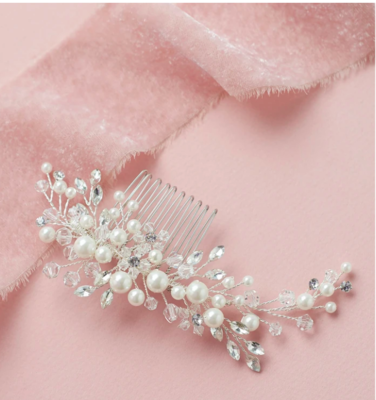 Crystal Spray Pearl Hair Comb