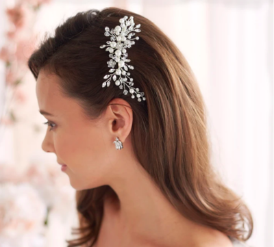 Crystal Spray Pearl Hair Comb