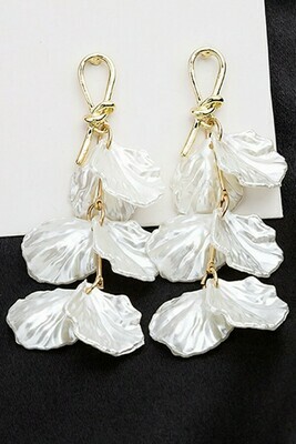 Pearl Shell Petal Drop Earrings
