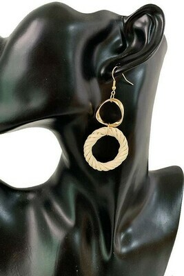 Woven Hoop Drop Earrings