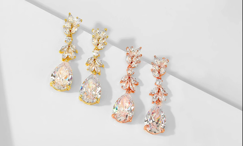 AAA CZ Marquie Drop Teardrop Dangle Earring
