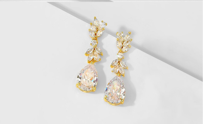 AAA CZ Marquie Drop Teardrop Dangle Earring