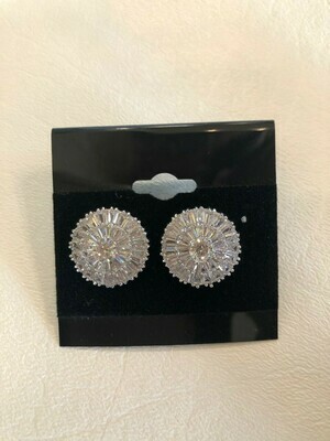 Exquisite Baguette Burst Large CZ Stud