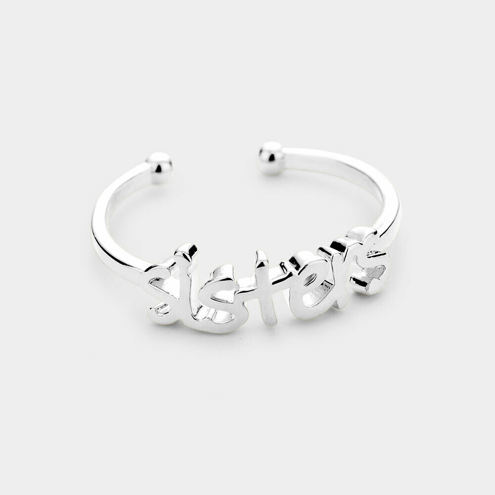Sterling Silver Dipped Sisters Message Ring