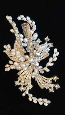 Stunning Swarovski/Freshwater Pearl Hair Clip Stunning Swarovski/Freshwater Pearl Hair Clip