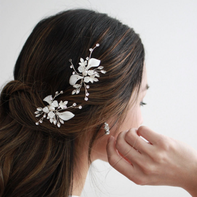 Delicate Enamel Floral Hair Pin
