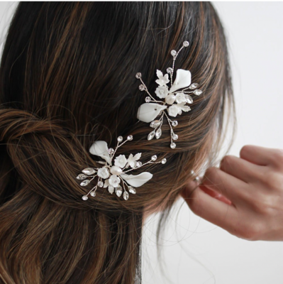 Delicate Enamel Floral Hair Pin