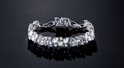 AAA Cubic Zirconia Round/Pear Formal Bracelet