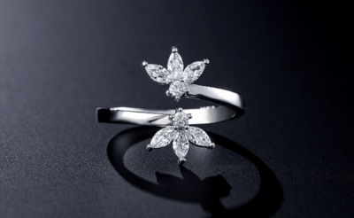 Delicate Marquise Cubic Zirconia Adjustable Ring