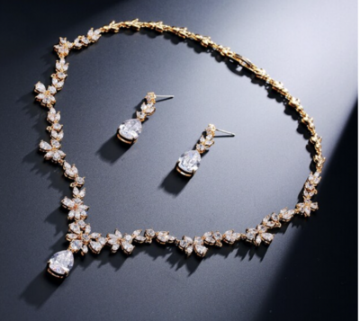 Stunning Multi Shape Flower Cluster Teardrop Set