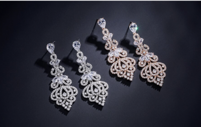 Gorgeous Vintage Zirconia Crystal Chandelier