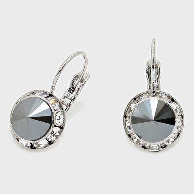 Rivoli Cut Genuine Austrian Crystal Drop Earrings