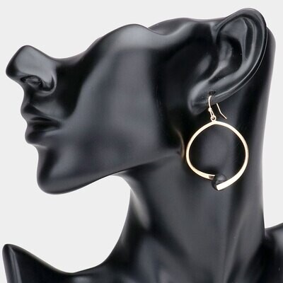 Semi Precious Accented Abstract Open Metal Dangle Semi Precious Accented Abstract Open Metal Dangle