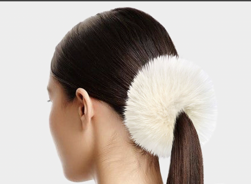 Real Fox Fur Hair Scrunchies