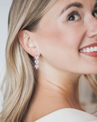 Marquise Cubic Zirconias/Pearl Formal Earring