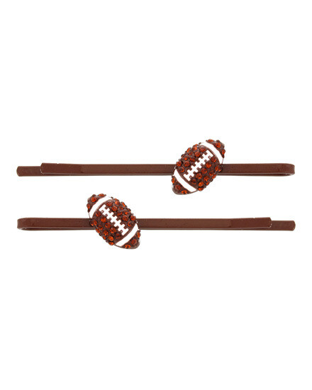 Sparkly Football Hair Pins Sparkly Football Hair Pins