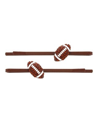 Sparkly Football Hair Pins