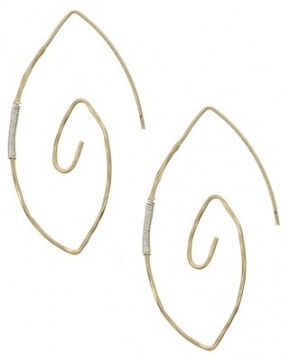 Wired Metal Dangle Earring Set