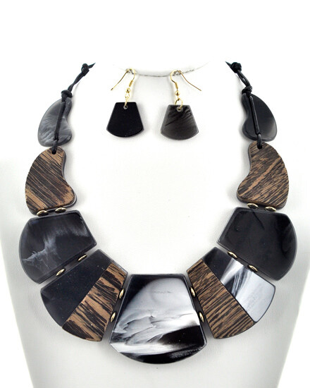 Graduating / Multi Row Cellulose Acetate Set, Color: Black, Brown, Grey