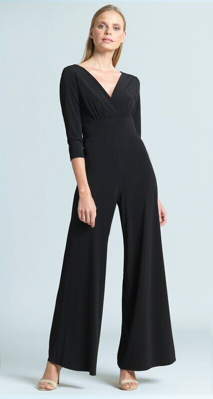 Clara Sunwoo Black Signature 3/4 Sleeve Jumpsuit