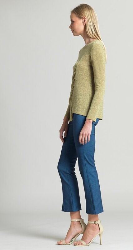 Moss Lightweight Cozy Side Ruched Sweater Top