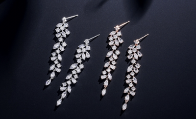 Elegant Multi Shape Cubic Zirconia Dangle Earring