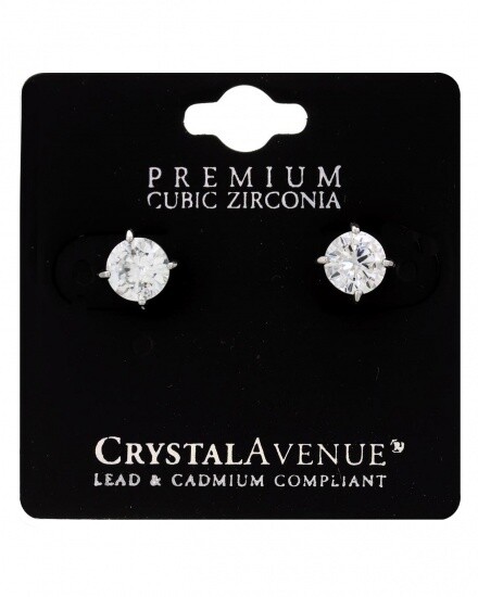 Round Cubic Zirconia Stud Earring Set