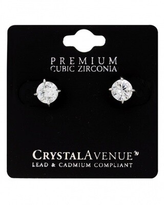 Round Cubic Zirconia Stud Earring Set