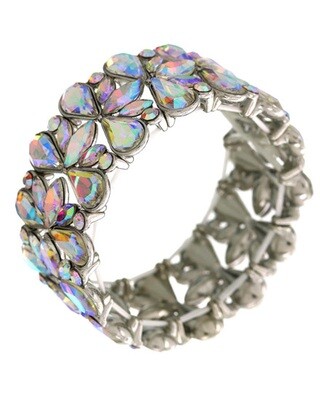 Multi Shape Crystal Stretch Bracelet