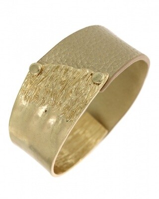 Hammered Leatherette Band Bracelet