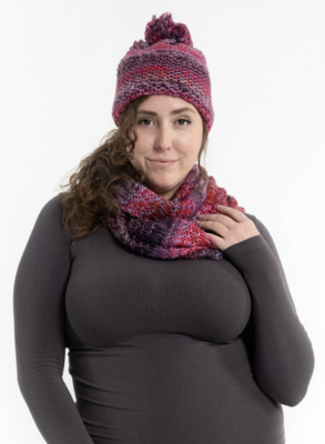 Ombre Crochet Infinity Scarf with Matching Hat