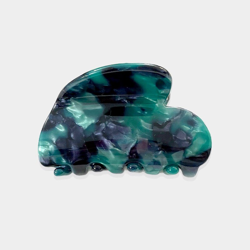 Small Hunter Green Celluloid Acetate Hair Claw Clip
