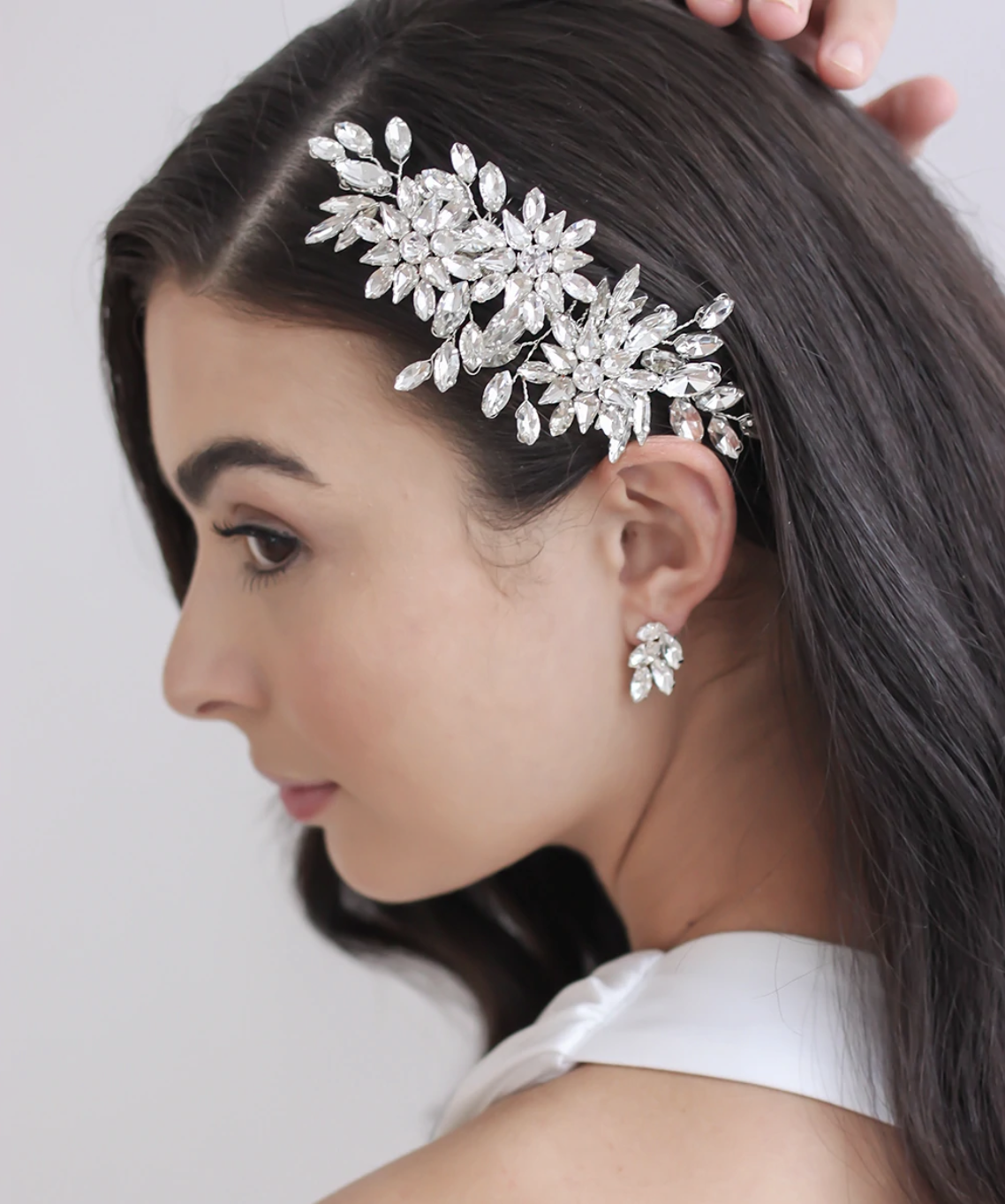 Spectacular Crystal Marquise Floral Hair Comb