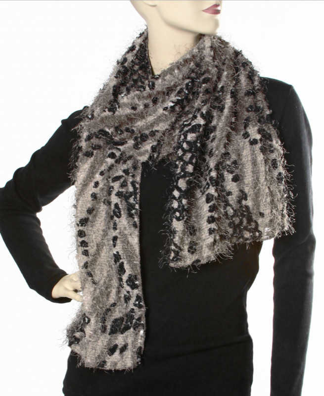 Animal Print Eyelash Scarff