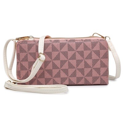Monogram Double Zip Around Crossbody Wallet