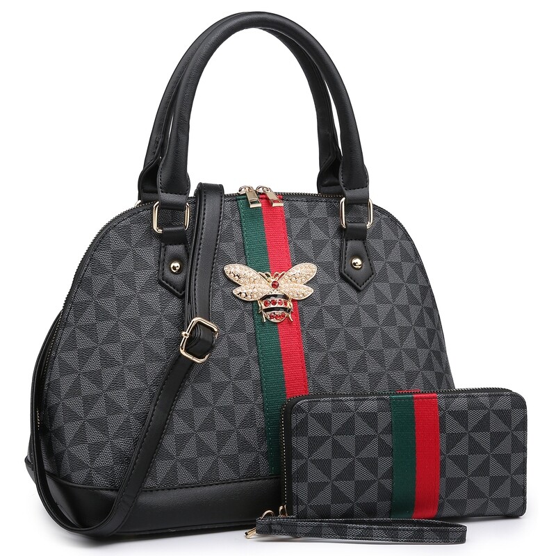 Designer Look Bee Stripe Monogram 2-in-1 Dom