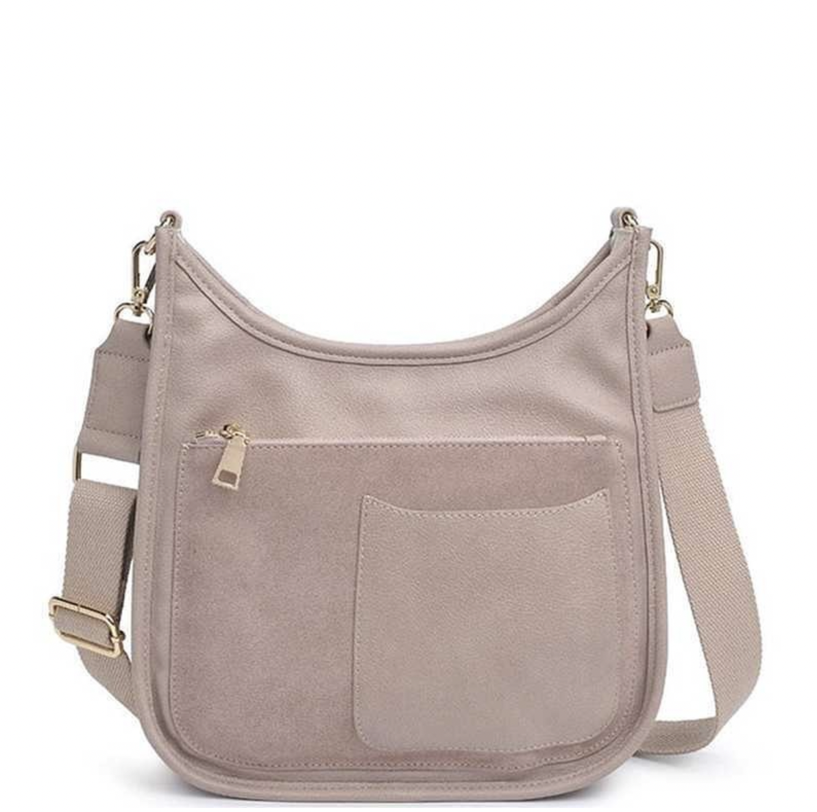 Genuine Leather Azalea Crossbody/Messenger Bag, Color: Blush