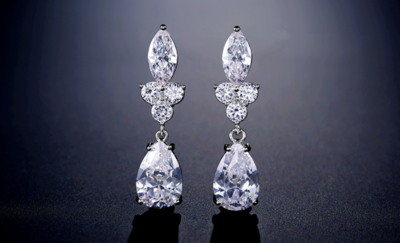 AAA Cubic Zirconia Marquise/Round/Pear Earring