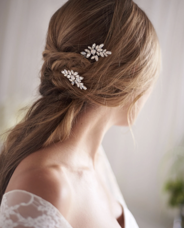 Round/Marquise Crystal Burst Hair Pin