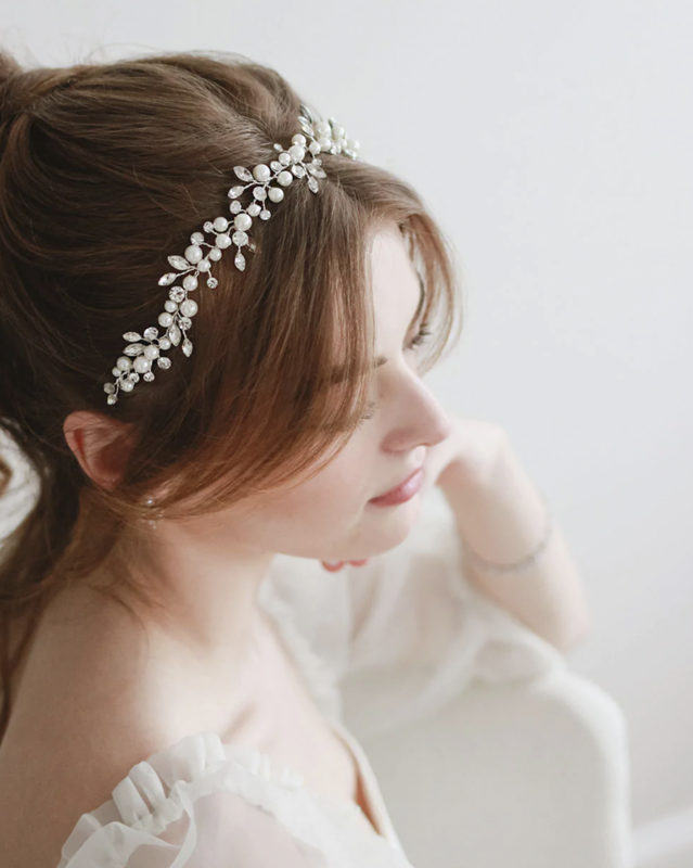 Marquise/Round Crystal/Pearl Hair Versatile Vine