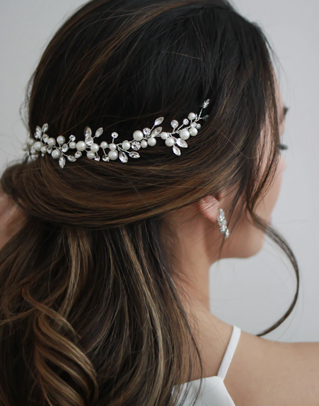 Marquise/Round Crystal/Pearl Hair Versatile Vine