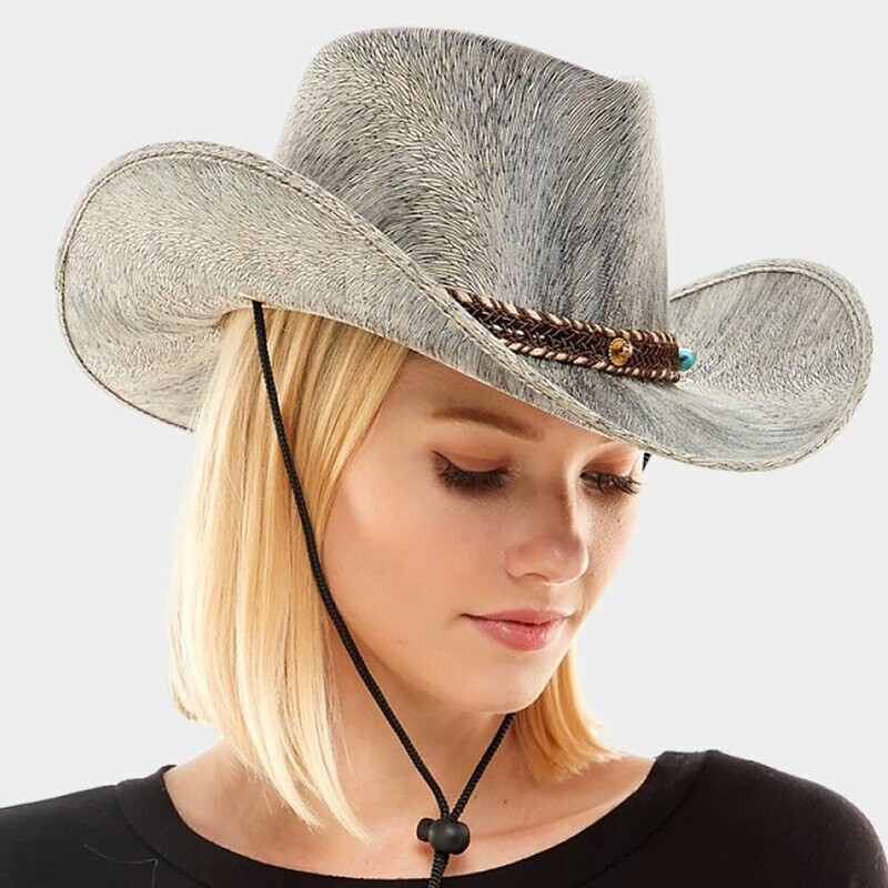Turquoise Embellished Band Western Cowboy Hat