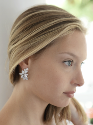 Cubic Zirconia Marquis Cluster Formal Earring
