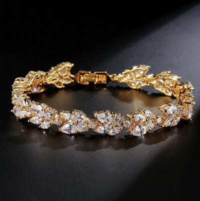 AAA Cubic Zirconia Multi Shape Clasp Bracelet