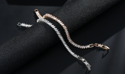 AAA Cubic Zirconia Marquise Single Row Bracelet