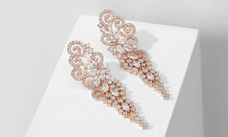 AAA Cubic Zirconia Swirl Cascading Chandeliers
