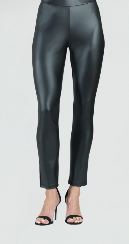 Black Liquid Leather Signature Legging 
