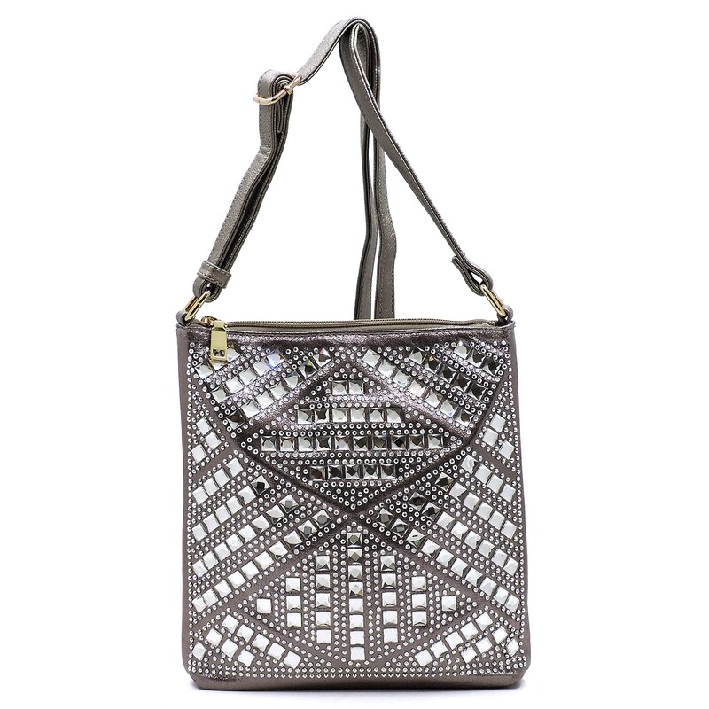 Rhinestone Embellished Crossbody Bag