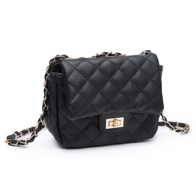 Classic Designer Look Quilted Crossbody Bag