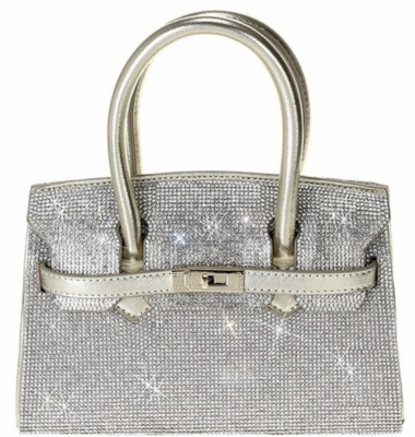 Full Rhinestone Mini Designer Look Evening Bag